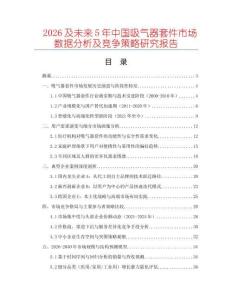 2026及未來(lái)5年中國(guó)吸氣器套件市場(chǎng)數(shù)據(jù)分析及競(jìng)爭(zhēng)策略研究報(bào)告