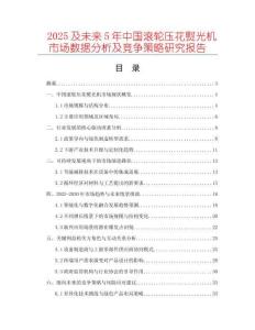 2025及未來5年中國滾輪壓花熨光機市場數據分析及競爭策略研究報告