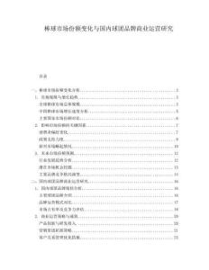 棒球市場份額變化與國內球團品牌商業運營研究