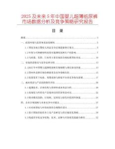 2025及未來5年中國嬰兒超薄紙尿褲市場數(shù)據(jù)分析及競爭策略研究報(bào)告