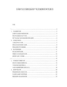 壓縮療法關鍵設備國產化突破路徑研究報告