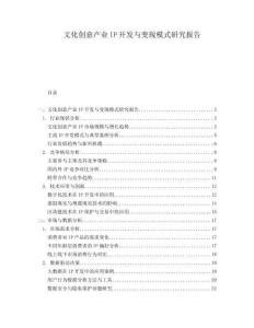 文化創(chuàng)意產(chǎn)業(yè)IP開(kāi)發(fā)與變現(xiàn)模式研究報(bào)告