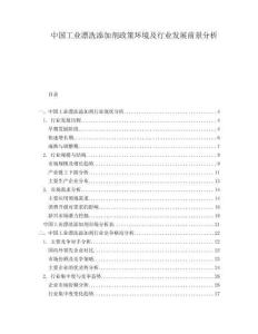 中國工業漂洗添加劑政策環境及行業發展前景分析