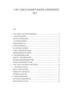 中國(guó)工業(yè)級(jí)無人機(jī)巡檢作業(yè)標(biāo)準(zhǔn)化與保險(xiǎn)制度研究報(bào)告