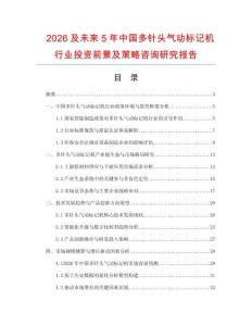 2026及未來5年中國多針頭氣動標記機行業(yè)投資前景及策略咨詢研究報告