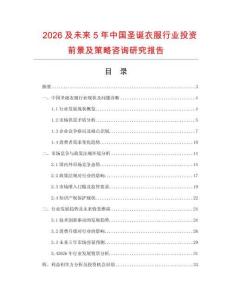 2026及未來5年中國圣誕衣服行業(yè)投資前景及策略咨詢研究報(bào)告