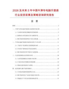 2026及未來5年中國牛津布電腦手提袋行業投資前景及策略咨詢研究報告