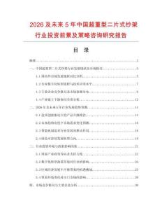 2026及未來5年中國超重型二片式紗架行業投資前景及策略咨詢研究報告