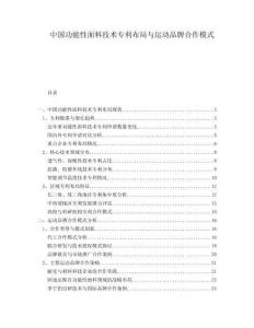 中國功能性面料技術(shù)專利布局與運(yùn)動(dòng)品牌合作模式