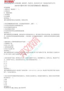 2025年中級(jí)審計(jì)師《審計(jì)相關(guān)基礎(chǔ)知識(shí)》模擬試卷二