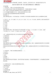 2025年中級(jí)審計(jì)師《審計(jì)相關(guān)基礎(chǔ)知識(shí)》預(yù)測(cè)試卷一