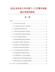 2026及未來5年中國T／C燈罩市場數據分析研究報告