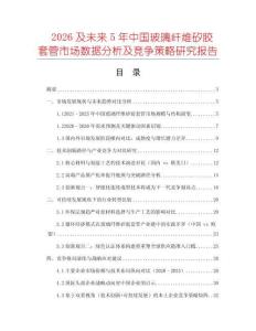 2026及未來5年中國玻璃纖維矽膠套管市場數(shù)據(jù)分析及競爭策略研究報(bào)告
