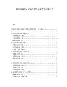 智能電網行業市場現狀及未來發展預測報告