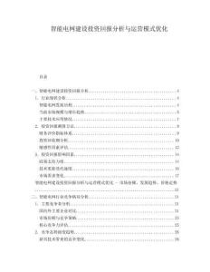 智能電網(wǎng)建設(shè)投資回報(bào)分析與運(yùn)營(yíng)模式優(yōu)化
