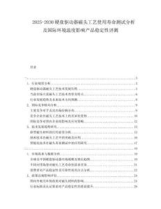 2025-2030硬盤驅(qū)動器磁頭工藝使用壽命測試分析及國際環(huán)境溫度影響產(chǎn)品穩(wěn)定性評測