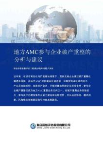 聯(lián)合資信 -地方AMC參與企業(yè)破產(chǎn)重整的分析與建議 2025
