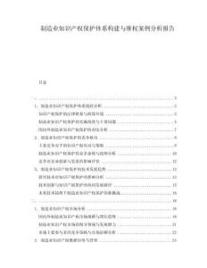 制造業(yè)知識產(chǎn)權(quán)保護(hù)體系構(gòu)建與維權(quán)案例分析報(bào)告