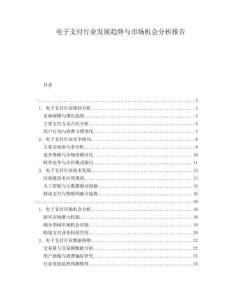 電子支付行業(yè)發(fā)展趨勢(shì)與市場(chǎng)機(jī)會(huì)分析報(bào)告