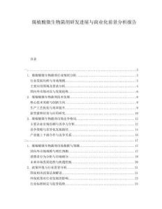 腐植酸微生物菌劑研發(fā)進(jìn)展與商業(yè)化前景分析報告