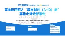 【藥市黃金眼】高血壓用藥之“復(fù)方制劑（A+D）類”品種零售市場(chǎng)分析報(bào)告
