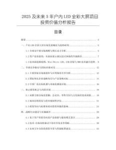 2025及未來5年戶內LED全彩大屏項目投資價值分析報告