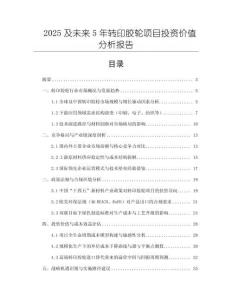 2025及未來(lái)5年轉(zhuǎn)印膠輪項(xiàng)目投資價(jià)值分析報(bào)告
