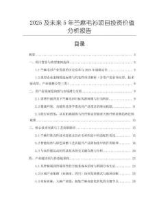 2025及未來5年苧麻毛衫項目投資價值分析報告