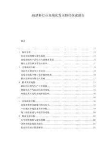 玻璃杯行業(yè)高端化發(fā)展路徑探索報告