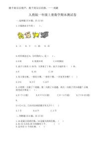 2025年人教版一年級(jí)上冊數(shù)學(xué)期末測試卷帶答案