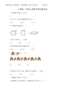 2025年人教版一年級(jí)上冊數(shù)學(xué)期末測試卷【精選題】