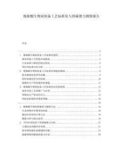 腐植酸生物炭制備工藝標(biāo)準(zhǔn)化與固碳潛力測算報(bào)告