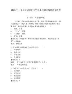 2025年三亞航空旅游職業(yè)學(xué)院單招職業(yè)技能測試題庫附答案詳解（奪分金卷）