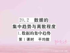 八年級數(shù)學下冊20.2數(shù)據(jù)的集中趨勢與離散程度20.2.1第1課時平均數(shù)練習