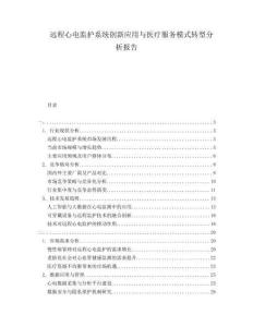 遠(yuǎn)程心電監(jiān)護(hù)系統(tǒng)創(chuàng)新應(yīng)用與醫(yī)療服務(wù)模式轉(zhuǎn)型分析報(bào)告