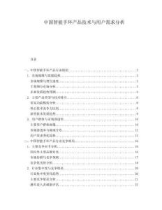 中國(guó)智能手環(huán)產(chǎn)品技術(shù)與用戶(hù)需求分析