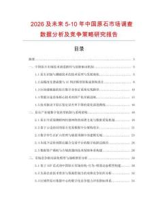 2026及未來5-10年中國原石市場調查數據分析及競爭策略研究報告