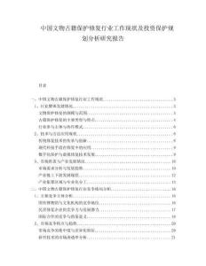 中國文物古籍保護(hù)修復(fù)行業(yè)工作現(xiàn)狀及投資保護(hù)規(guī)劃分析研究報告