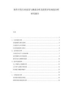 軟件開(kāi)發(fā)行業(yè)前景與挑戰(zhàn)分析及投資評(píng)估規(guī)劃分析研究報(bào)告