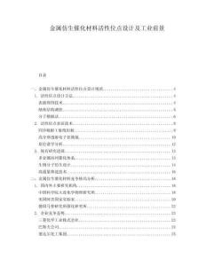 金屬仿生催化材料活性位點設計及工業(yè)前景