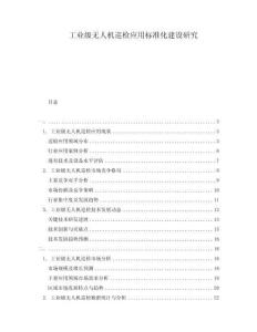 工業(yè)級(jí)無人機(jī)巡檢應(yīng)用標(biāo)準(zhǔn)化建設(shè)研究