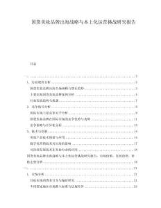 國貨美妝品牌出海戰(zhàn)略與本土化運營挑戰(zhàn)研究報告