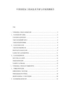 中國(guó)齒輪加工機(jī)床技術(shù)升級(jí)與市場(chǎng)預(yù)測(cè)報(bào)告