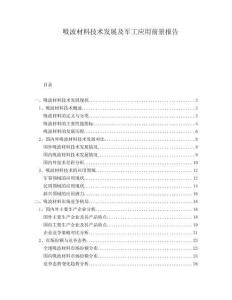 吸波材料技術(shù)發(fā)展及軍工應(yīng)用前景報告