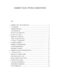 高端磁鐵產(chǎn)品進(jìn)口替代機會與挑戰(zhàn)分析報告