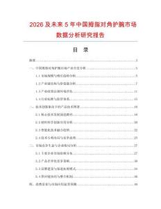 2026及未來5年中國拇指對角護腕市場數(shù)據(jù)分析研究報告