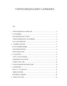 中國伊利石陶瓷原料品質(zhì)提升與品牌建設(shè)報(bào)告