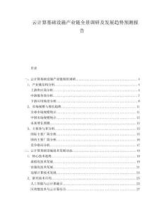 云計算基礎(chǔ)設(shè)施產(chǎn)業(yè)鏈全景調(diào)研及發(fā)展趨勢預(yù)測報告