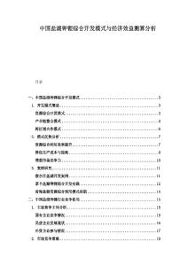 中國(guó)鹽湖鉀鋰綜合開(kāi)發(fā)模式與經(jīng)濟(jì)效益測(cè)算分析