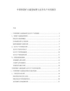 中國(guó)智慧礦山建設(shè)標(biāo)準(zhǔn)與安全生產(chǎn)應(yīng)用報(bào)告